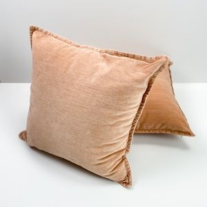 Threshold by Target Set of 2 Cotton Velvet Square Pillow Clay